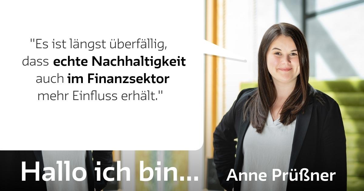 Hallo ich bin Anne Prüßner - Menschen in der GLS Investments | nachhaltige Fonds
