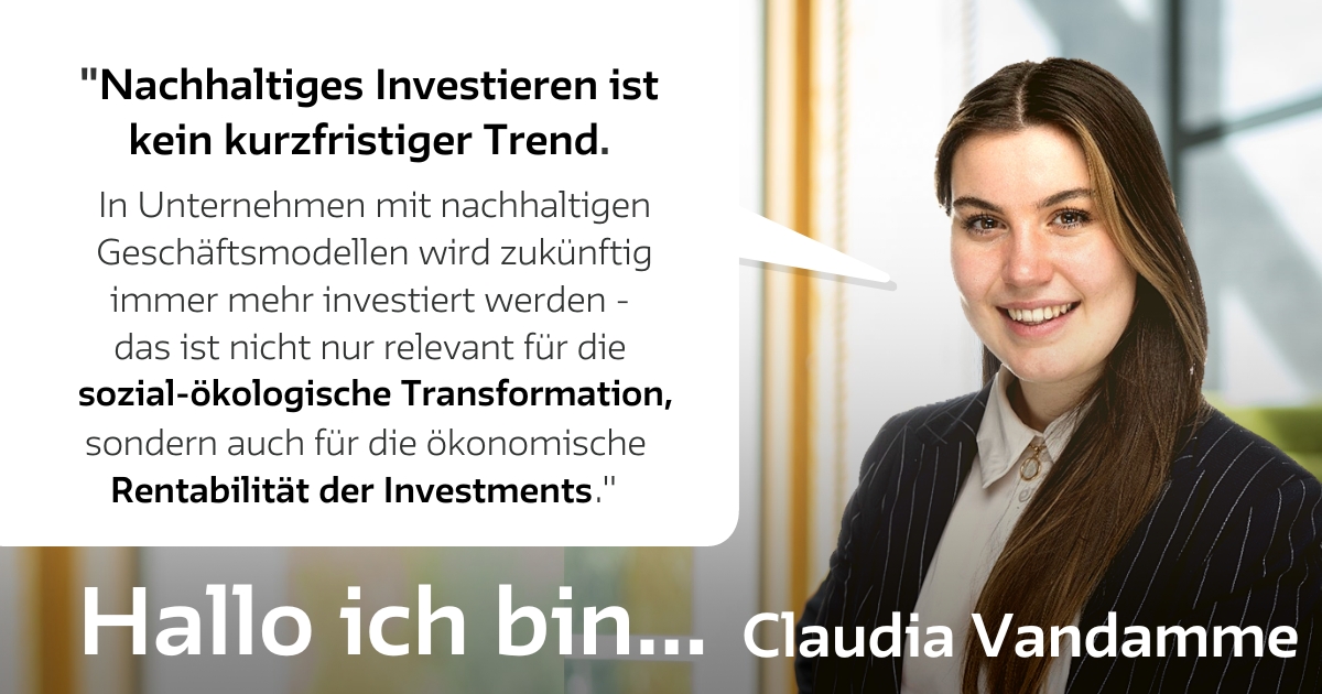 Hallo ich bin Claudia Vandamme - Menschen in der GLS Investments | nachhaltige Fonds