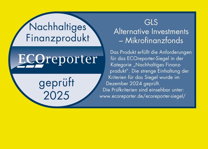 Mehr lesen zu „GLS Alternative Investments - Mikrofinanzfonds erhält ECOreporter Nachhaltigkeitssiegel“