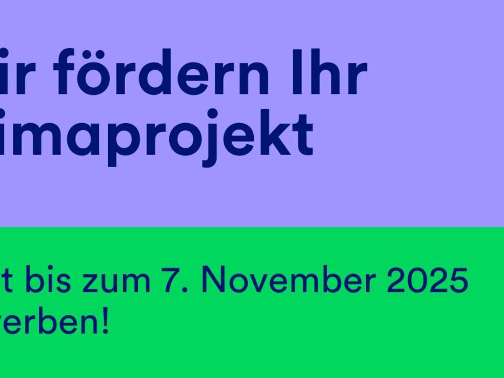 Text in deutscher Sprache zur Unterstützung von Klimaprojekten mit einer Antragsfrist bis 2025.